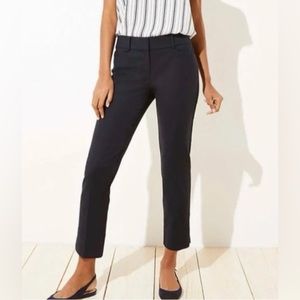 Loft Women’s Pants Riviera Pant Cropped Marisa Fit Size 6 Navy